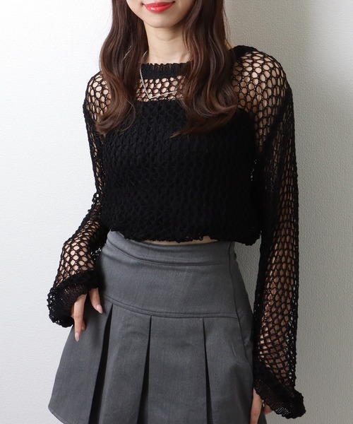 Lace Ladies（レースレディース） ラウンドネック スケルトン メッシュ