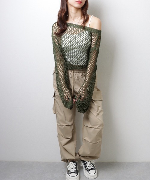 Lace Ladies（レースレディース） ラウンドネック スケルトン メッシュ