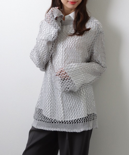 Lace Ladies（レースレディース） ラウンドネック スケルトン メッシュ