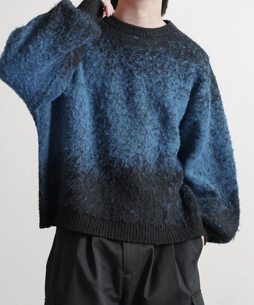 molk セーター ニット 「molk」ウールミックスグラデーションシャギー