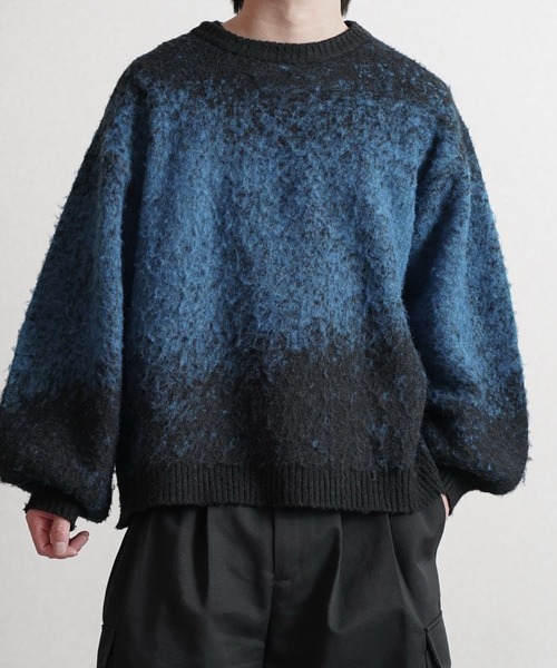molk セーター ニット 「molk」ウールミックスグラデーションシャギー