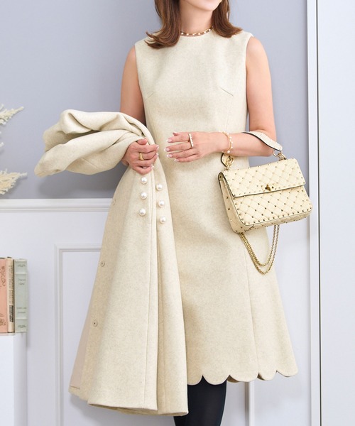 Prima Scherrer（プリマシェレル） ワンピース 襟取外し可能 2WAY