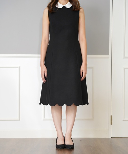 Prima Scherrer（プリマシェレル） ワンピース 襟取外し可能 2WAY