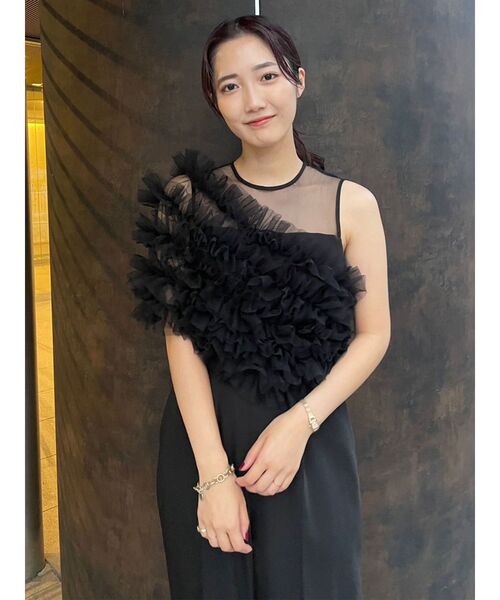 LAGUNAMOON（ラグナムーン） パンツドレス LADYチュールオフショル