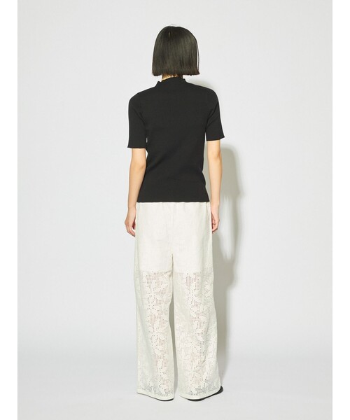 美品！midiumisolid 現行販売品　フリンジ　レース　イージーパンツ MIDIUMISOLID パンツ for Ladies レースイージーパンツ