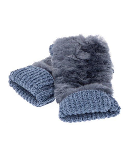 「YVES SALOMON」 手袋 FREE カーキ レディース_画像4