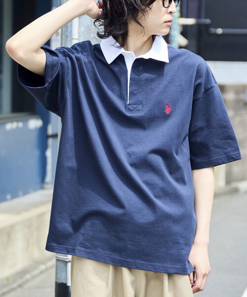 ラガーシャツ USA刺繍入り ポロシャツ POLO ヴィンテージ ラガーシャツ USA刺繍入り ポロシャツ POLO ヴィンテージ