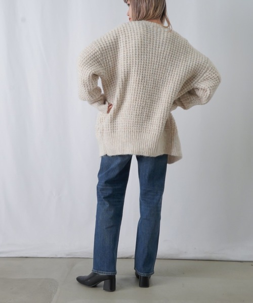 「LUCA/LADY LUCK LUCA」 ニットカーディガン FREE ブラック レディース_画像5