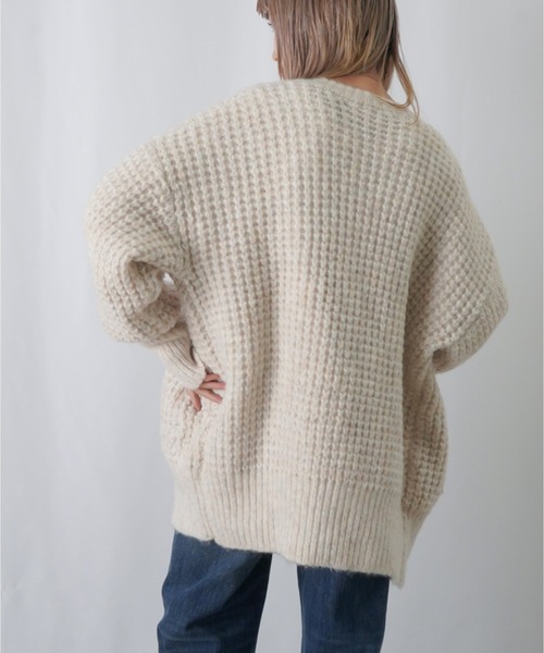 「LUCA/LADY LUCK LUCA」 ニットカーディガン FREE ブラック レディース_画像6