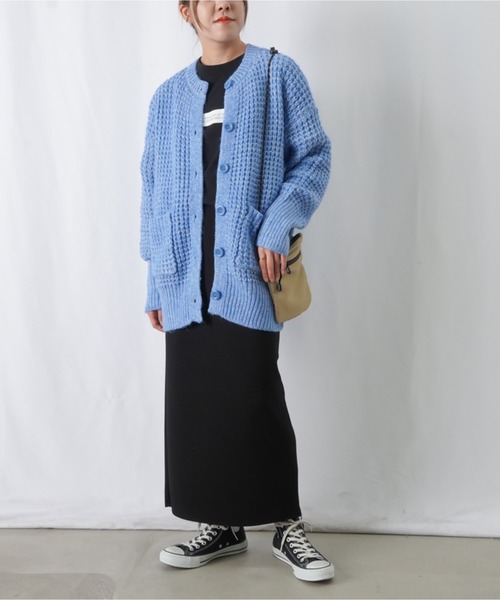 「LUCA/LADY LUCK LUCA」 ニットカーディガン FREE ブラック レディース_画像9