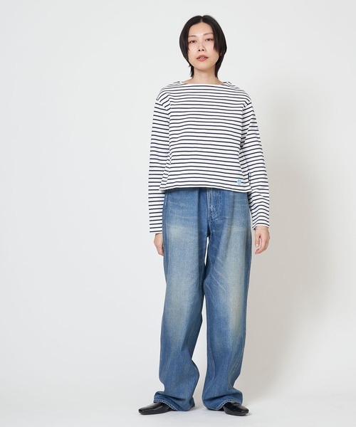 tシャツ ORCIVAL BOAT NECK L/S CROPPED P.O. レディース ORCIVAL tシャツ BOAT NECK LONG SLEEVE CROPPED P.O. ボート