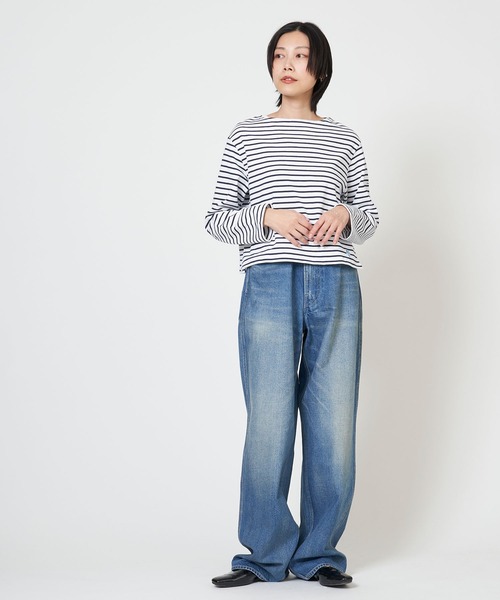 【SALE】オーシバル ORCIVAL ボート ネック ロング スリーブ クロップド プルオーバー BOAT NECK LONG SLEEVE CROPPED P.O. #B266 レディース 長袖 ボーダー ORCIVAL tシャツ BOAT NECK LONG SLEEVE CROPPED P.O. ボート