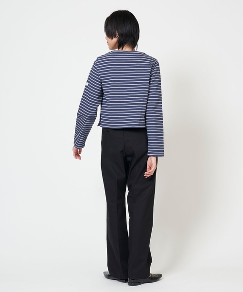 ORCIVAL（オーシバル） tシャツ BOAT NECK LONG SLEEVE CROPPED P.O.
