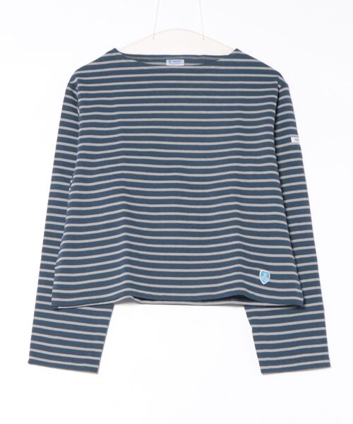 ORCIVAL tシャツ BOAT NECK LONG SLEEVE CROPPED P.O. ボート