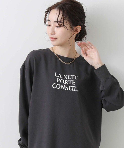 tシャツ ジョーゼットロゴロンＴ レディース