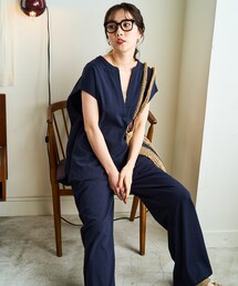 FREAK'S STORE パンツ 限定展開 Vネックフレンチスリーブパンツ