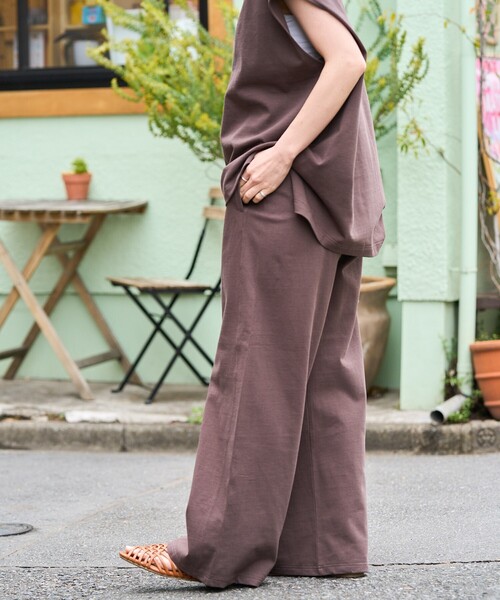 FREAK'S STORE パンツ 限定展開 Vネックフレンチスリーブパンツ