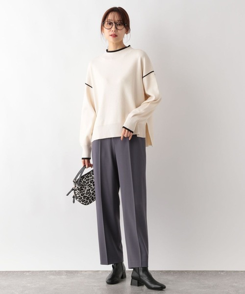 「GLOBAL WORK」 長袖ニット MEDIUM チャコールグレー レディース_画像2