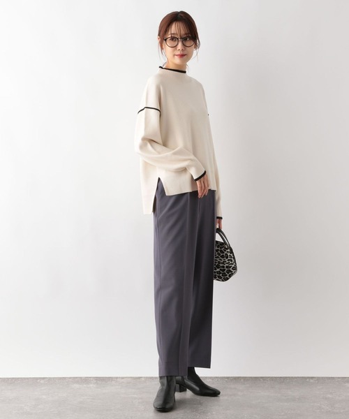 「GLOBAL WORK」 長袖ニット MEDIUM チャコールグレー レディース_画像3