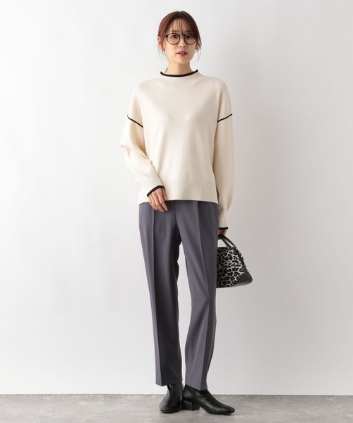 「GLOBAL WORK」 長袖ニット MEDIUM チャコールグレー レディース_画像4