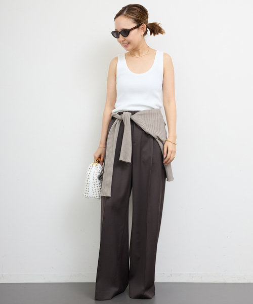 Deuxieme Classe スラックス パンツ *Essential タックパンツ