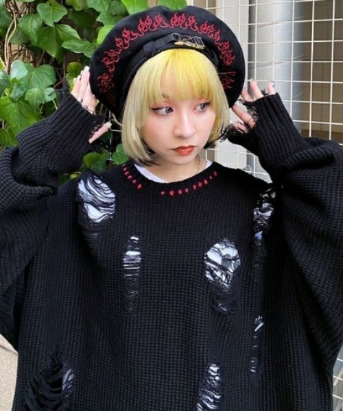 Candy Stripper（キャンディーストリッパー） ベレー帽 FREE ブラック