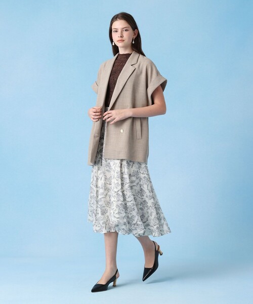 ANAYI（アナイ） スカート 「セットアップ対応商品」リーフ