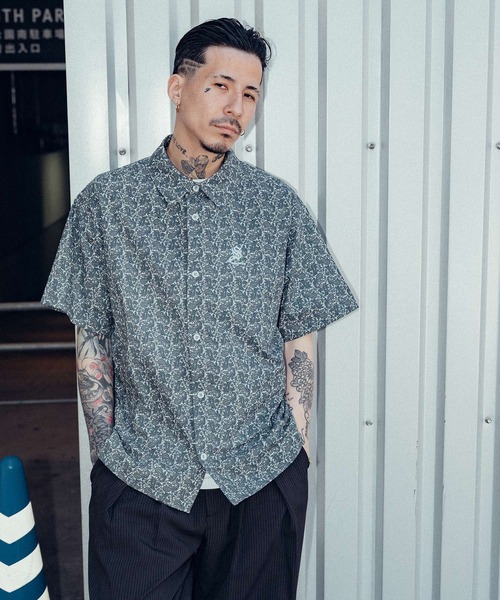 トップス Subciety LACE SHIRT GRAY Subciety LACE SHIRT GRAY