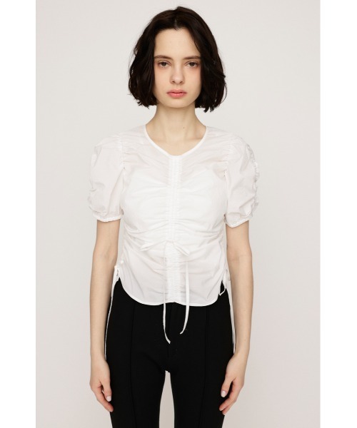 tシャツ Many gather attachment tops  メニーギャザーアタッチメントトップス レディース セール】Many gather attachment tops メニーギャザー