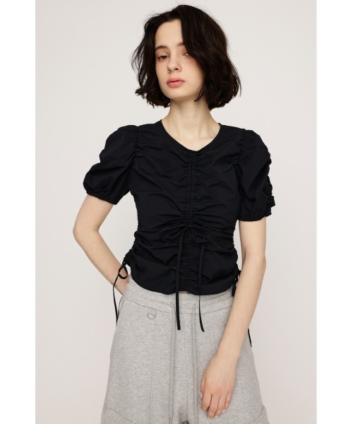 SLY ブラウス シャツ GATHER WOVEN TOPS ギャザー ウーブン