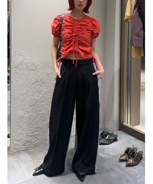 トップス gather2way blouse BLACK BY MOUSSY | 2way gather blouse (シャツ・ブラウス