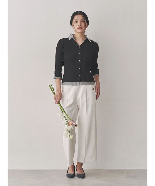 ブラウス シャツ シャツドッキングニット レディース miniministore ニットブラウス韓国ドッキングニットシャツ【ゆう