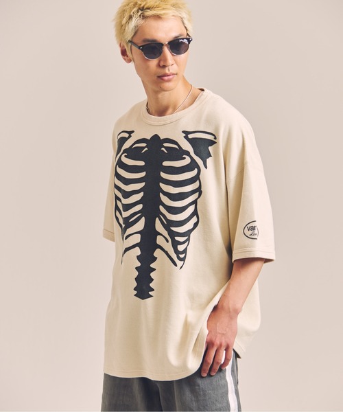 VANSON tシャツ VANSON-SKELTON BONES-Thermal Tee メンズ