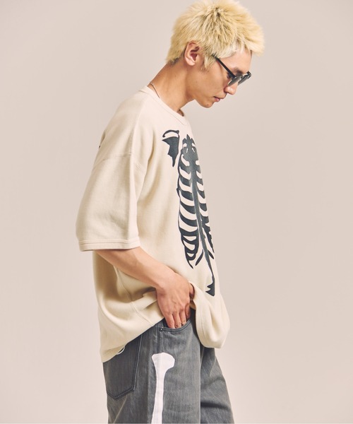 VANSON（バンソン） tシャツ VANSON-SKELTON BONES-Thermal Tee メンズ