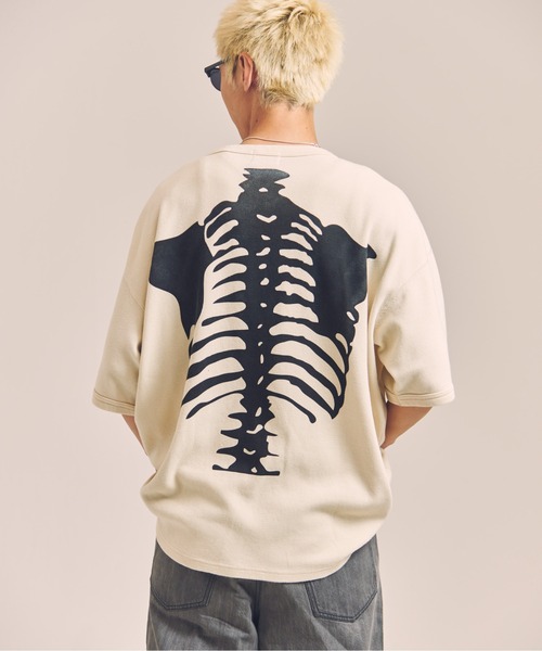 VANSON tシャツ VANSON-SKELTON BONES-Thermal Tee メンズ