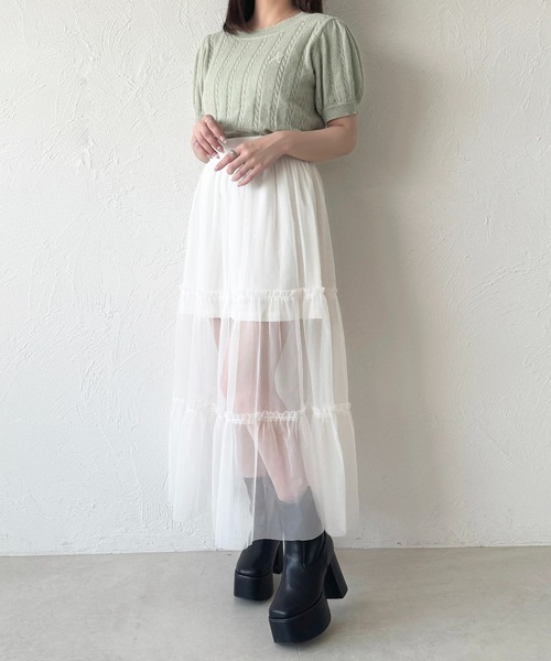 apres jour スカート 「取り外し可能」2wayアソートチュール