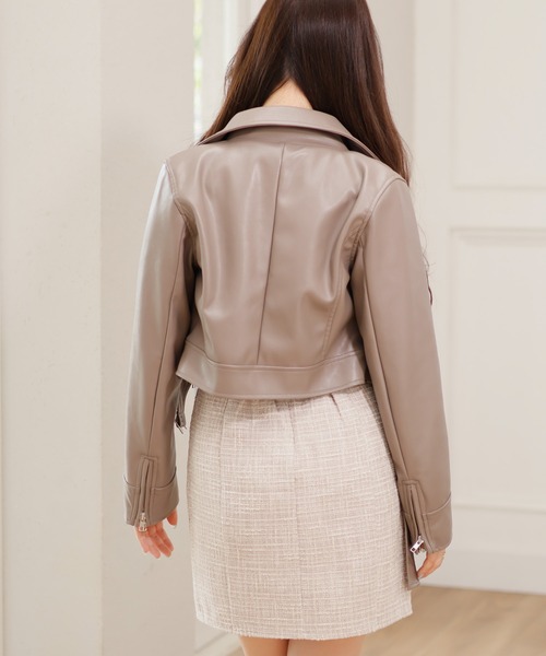 「LIPSERVICE」 ライダースジャケット M アイボリー レディース_画像5