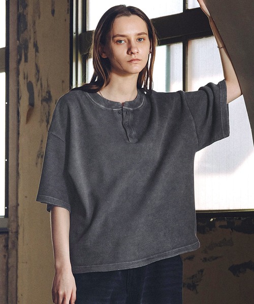 ROCHEM（ローシェン） ヘンリーネック tシャツ サーマルヘンリーネック