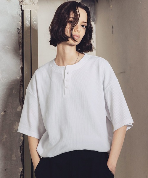 ROCHEM（ローシェン） ヘンリーネック tシャツ サーマルヘンリーネック