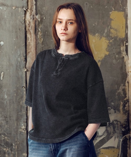 ROCHEM（ローシェン） ヘンリーネック tシャツ サーマルヘンリーネック