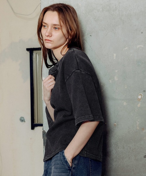 ROCHEM（ローシェン） tシャツ サーマルヘンリーネックドローコードT
