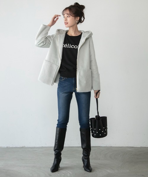 「M.deux」 ブルゾン MEDIUM ライトグレー レディース_画像5