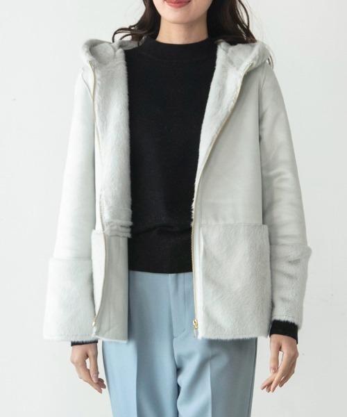 「M.deux」 ブルゾン MEDIUM ライトグレー レディース_画像6