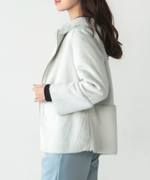 「M.deux」 ブルゾン MEDIUM ライトグレー レディース_画像9