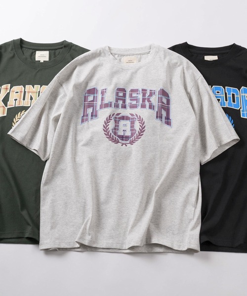 アロハシャツ tシャツ 「81」 ワッペンロゴ カレッジデザイン Tシャツ