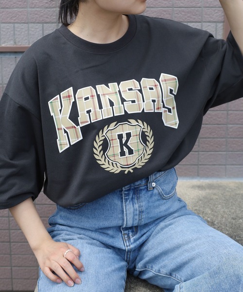 tシャツ 「81」 ワッペンロゴ カレッジデザイン Tシャツ/メンズ