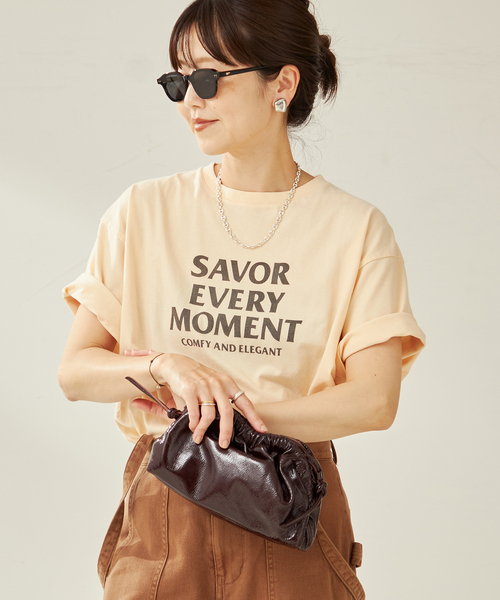 tシャツ SAVOR EVERY MOMENT Tシャツ レディース