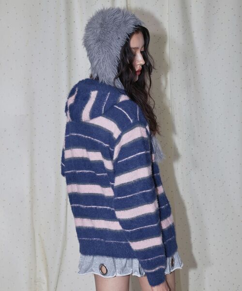 SEQUENZE セーター ニット 「SEQUENZ（シークエンズ）」SHAGGY BORDER