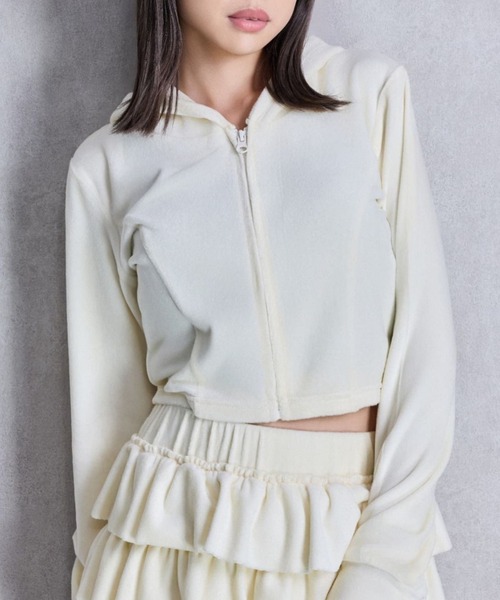 パーカー Robertson Blvd Velour ショートパーカー レディース