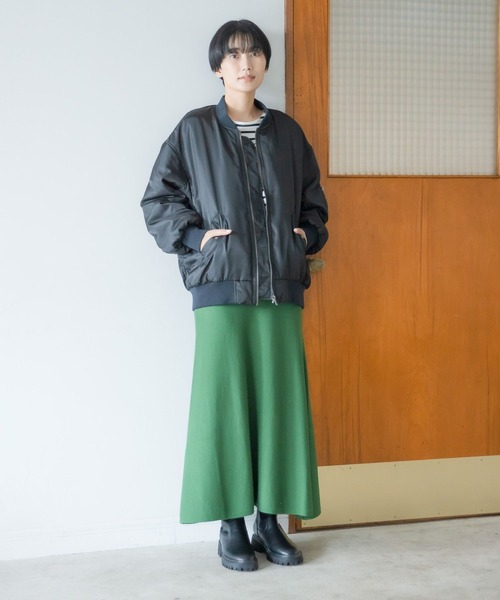 「LEPSIM」 ジップアップブルゾン FREE グレイッシュベージュ レディース_画像3